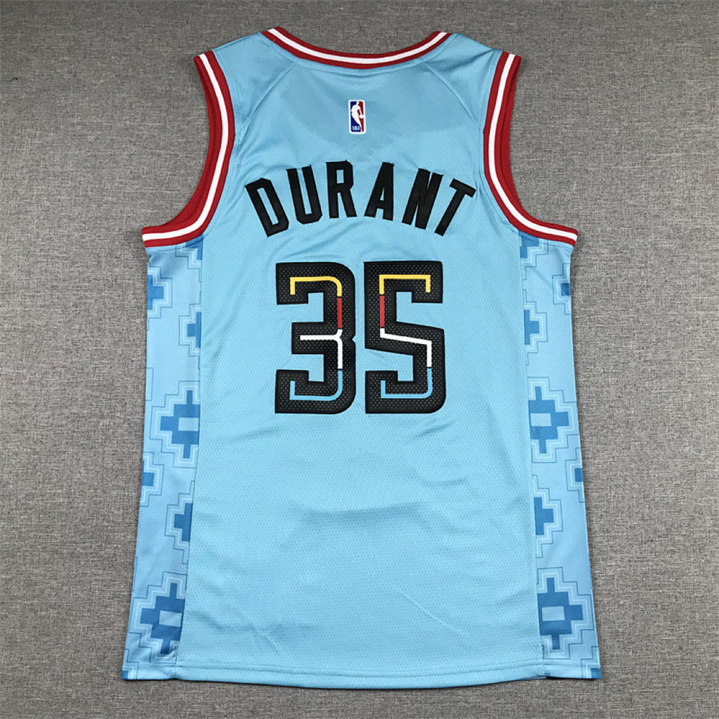 Kevin Durant#35 Phoenix Suns Blue City Edition Swingman Embroidered Jersey