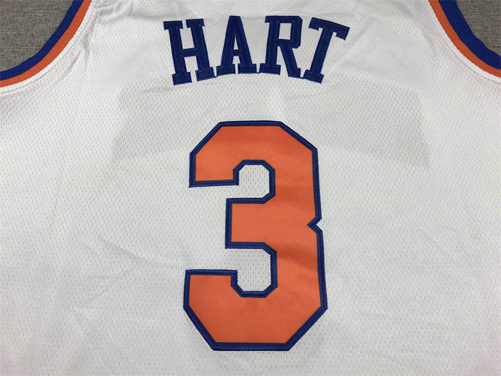 Josh Hart#3 New York Knicks White City Edition Swingman Embroidered Jersey