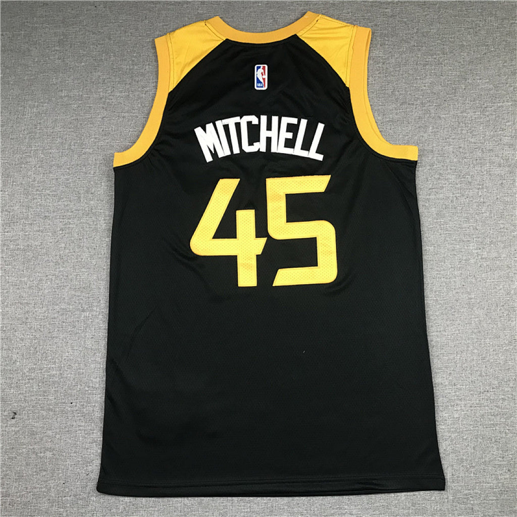 Utah Jazz Donovan Mitchell #45  Black City Edition Swingman Embroidered Jersey