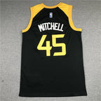 Utah Jazz Donovan Mitchell #45  Black City Edition Swingman Embroidered Jersey
