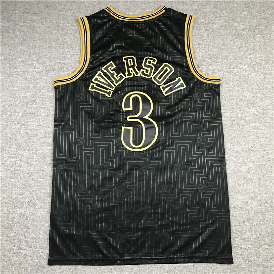 Allen Ezail Iverson #3 Philadelphia 76ers 2000-01 (Year of the Rat Limited Edition) Throwback Embroidered Jersey
