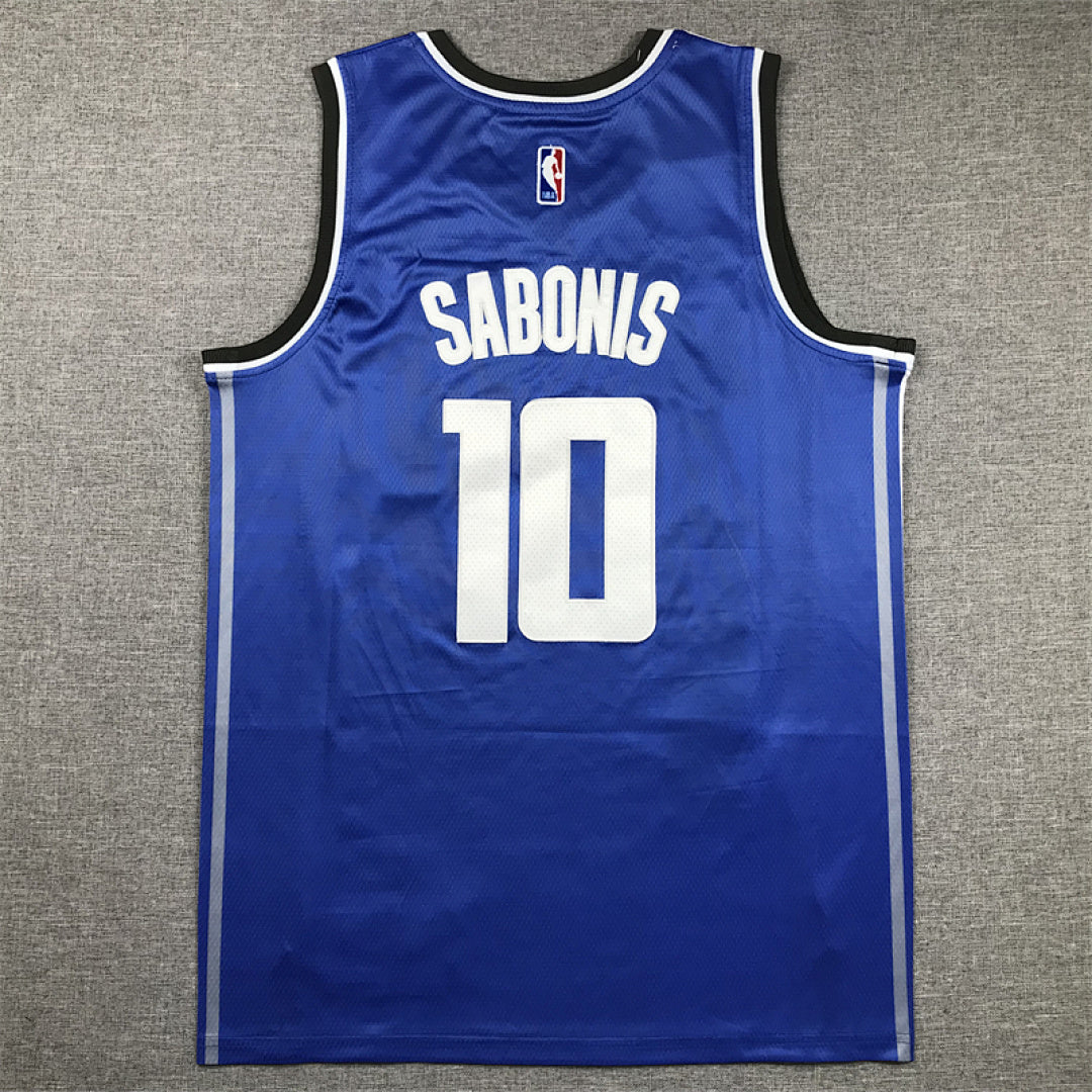 Domantas Sabonis #10 Sacramento Kings Blue City Edition Swingman Embroidered Jersey