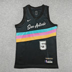 Youth Stephon Castle San Antonio Spurs #5 Black City Edition Swingman Embroidered Jersey