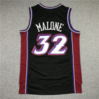 Utah Jazz Karl Malone #32 Throwback 1998-99 Black Embroidered Jersey