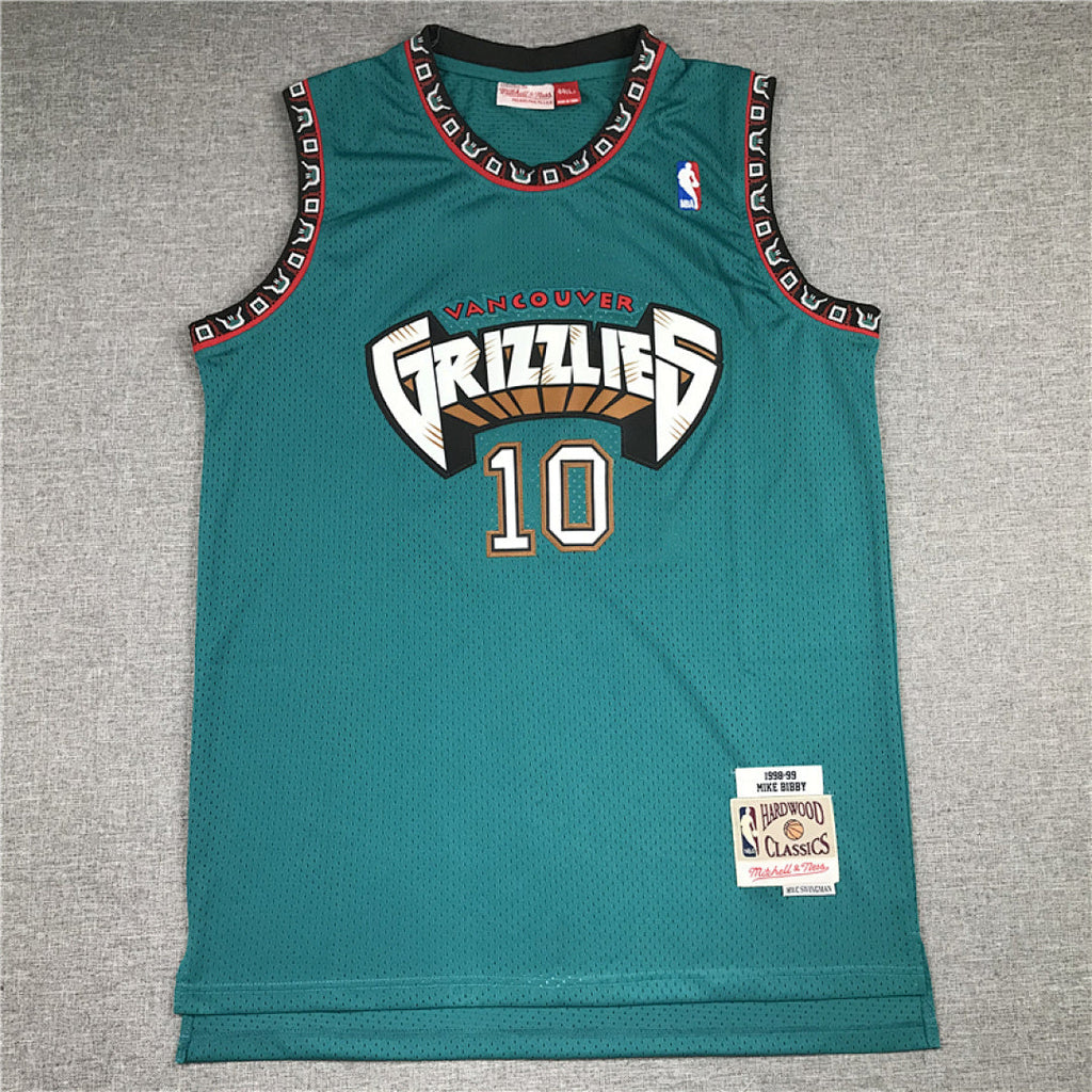 Mike Bibby# 10 Memphis Grizzlies 1998-99 Throwback Embroidered Jersey
