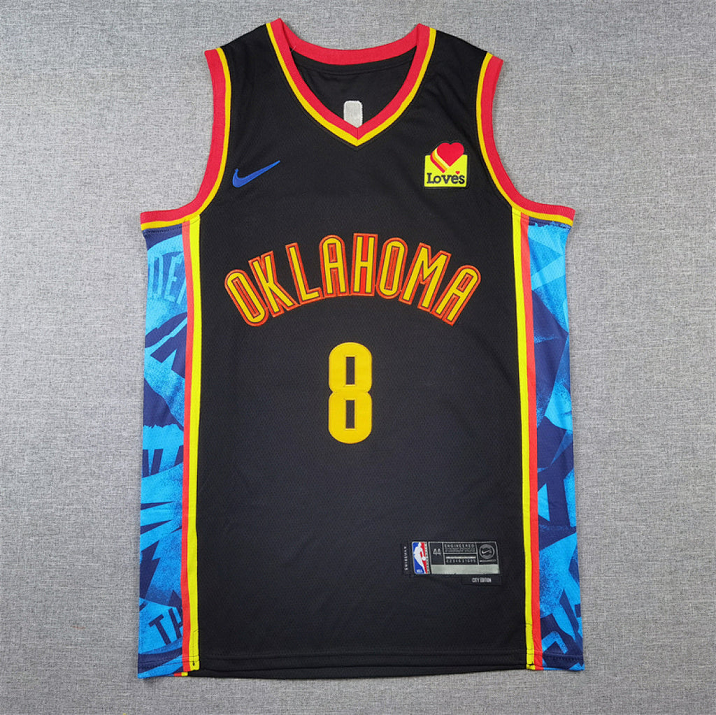 Jalen Williams#8 Oklahoma City Thunder 2025 Black City Edition Swingman Embroidered Jersey