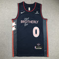 Tyrese Kendrid Maxey #0 Philadelphia 76ers 2024 Navy Blue City Edition Swingman Embroidered Jersey