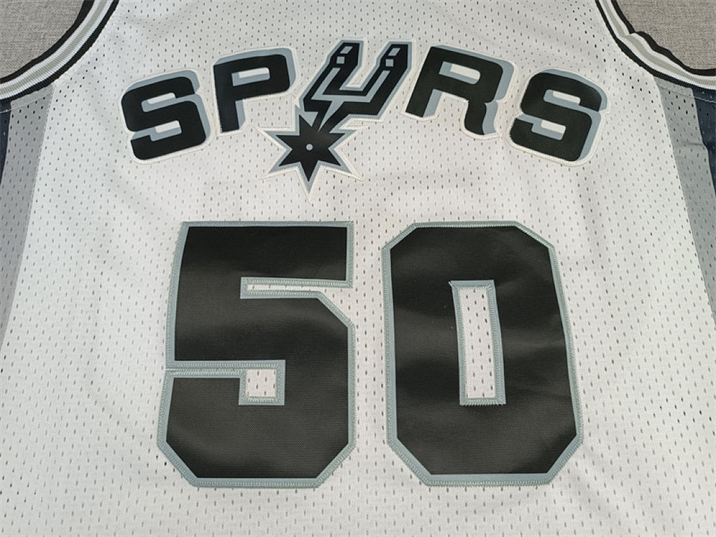 David Robinson #50 San Antonio Spurs 1998-99 white Throwback Embroidered Jersey