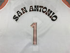 Victor Wembanyama #1 San Antonio Spurs White City Edition Swingman Embroidered Jersey
