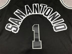 Victor Wembanyama #1 San Antonio Spurs Black City Edition Swingman Embroidered Jersey