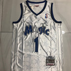 Tracy McGrady #1 Orlando Magic 2000-01 White Thorwback Embroidered Jersey