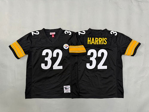 Youth Franco Harris#32 Pittsburgh Steelers  Black Vintage Throwback Jersey