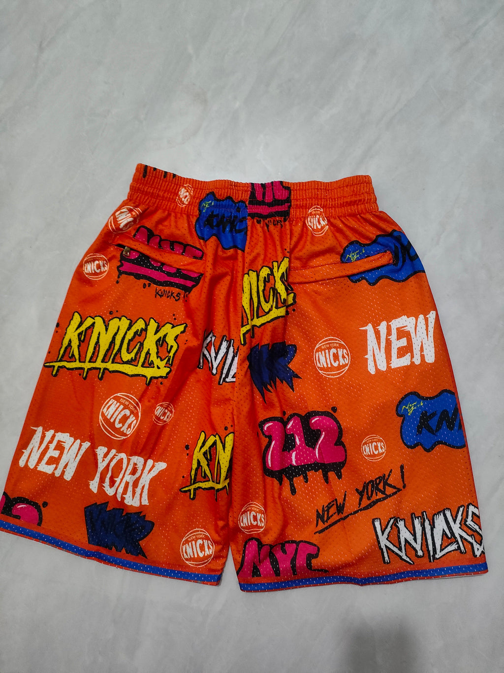 New York Knicks Orange Graffiti Pocket Shorts