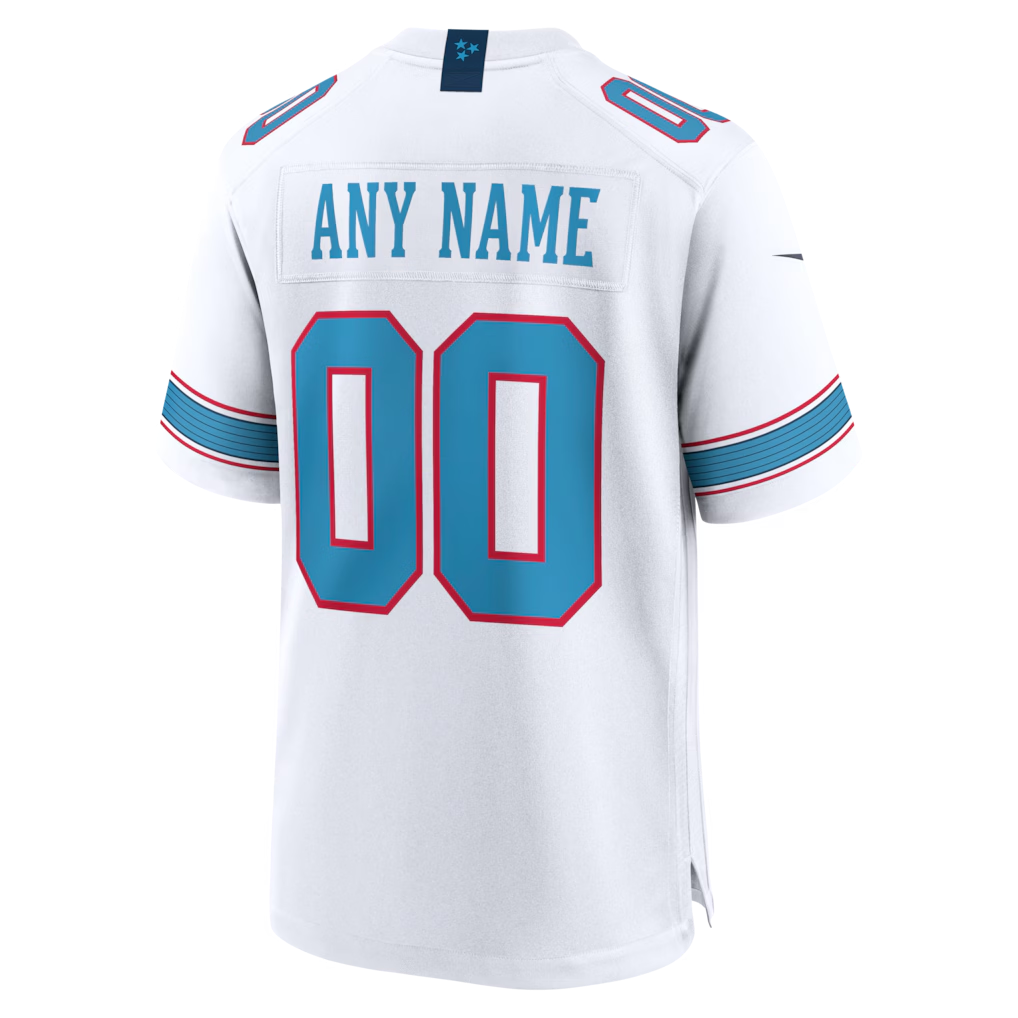 Custom Tennessee Titans White Game Jersey