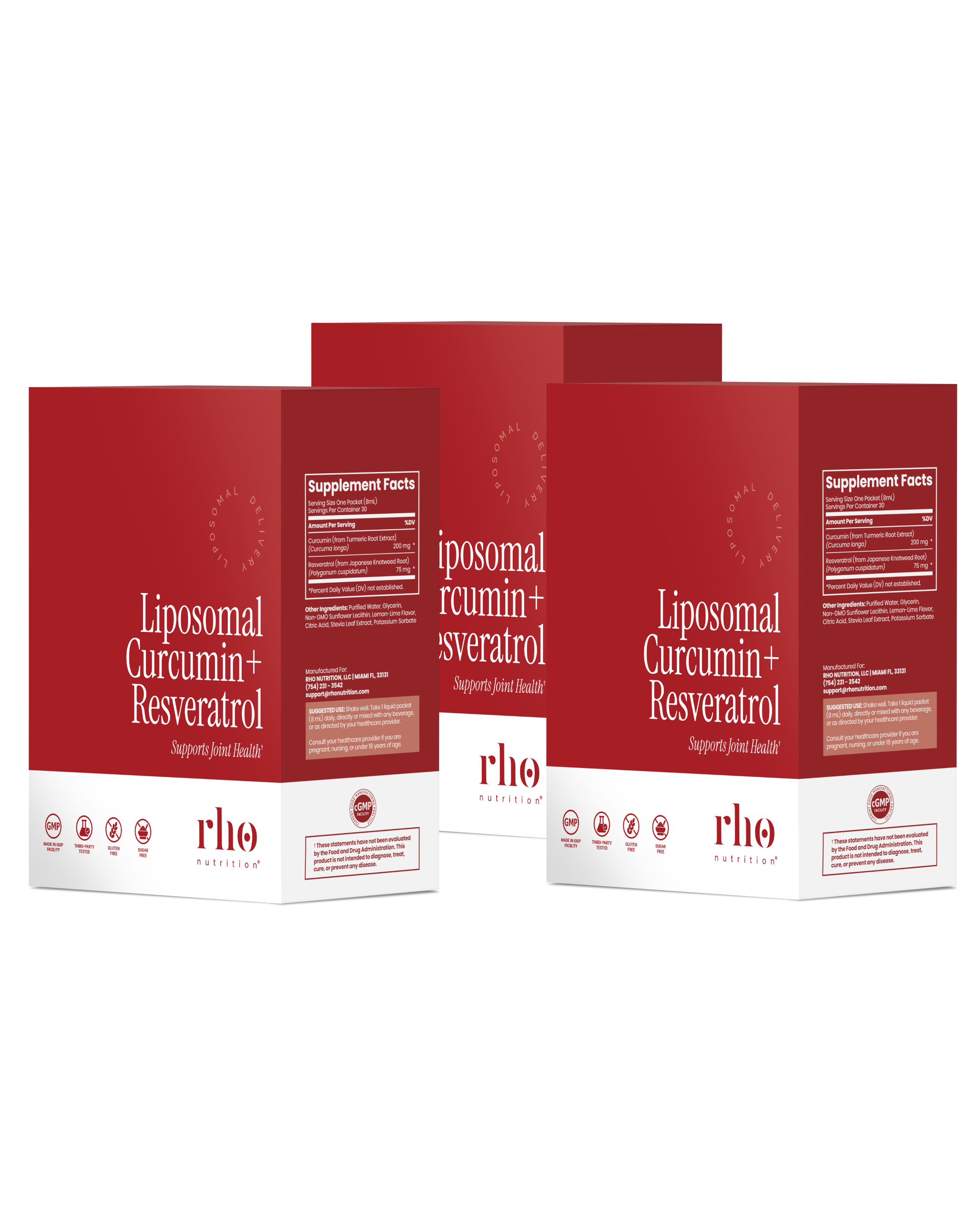Curcumin + Resveratrol Travel Packs (3 Pack)