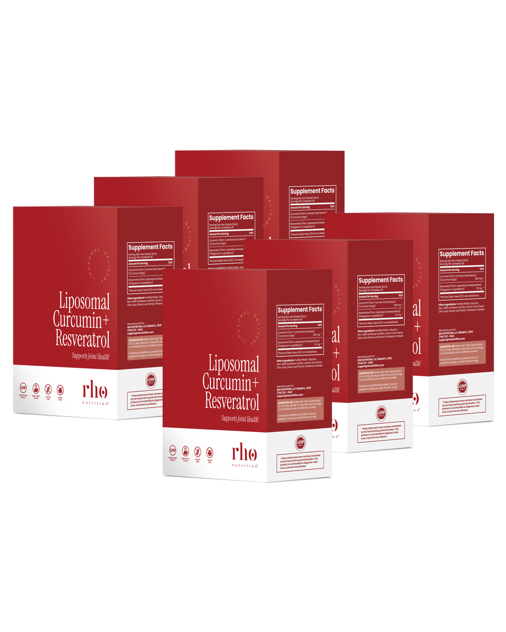 Curcumin + Resveratrol Travel Packs (6 Pack)