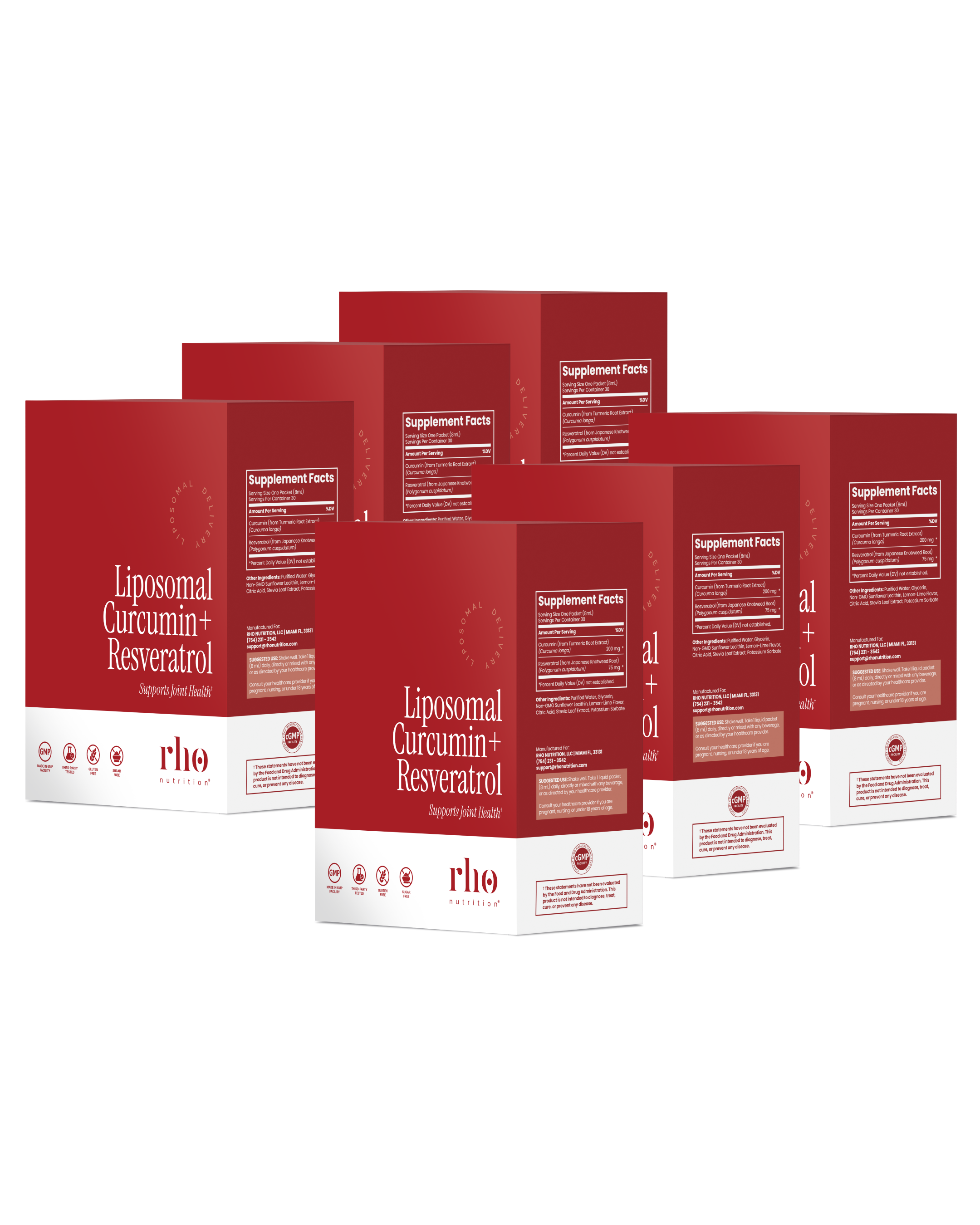 Curcumin + Resveratrol Travel Packs (6 Pack)