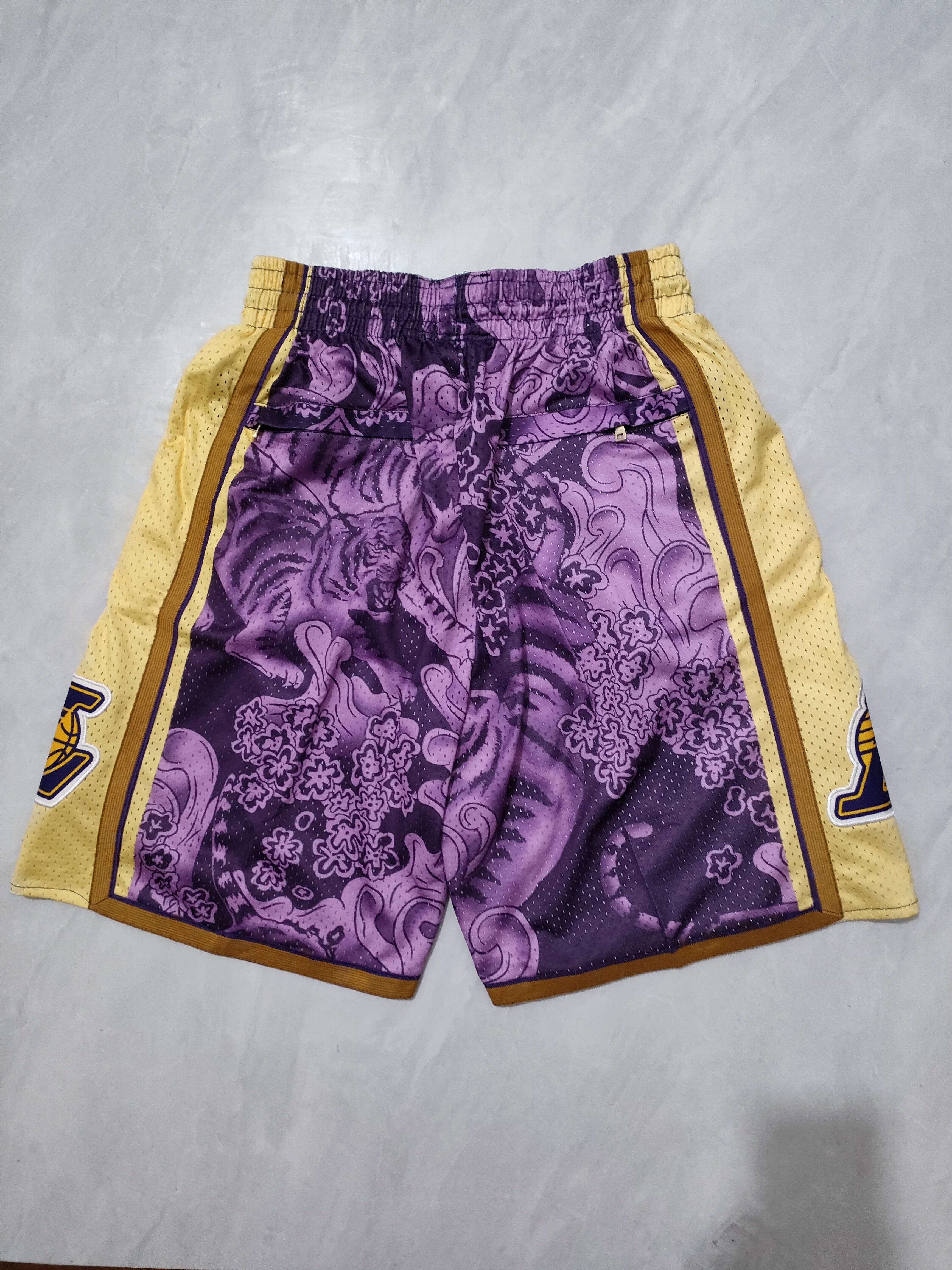 Los Angeles Lakers Purple Tiger Year Limited Edition Pocket Shorts