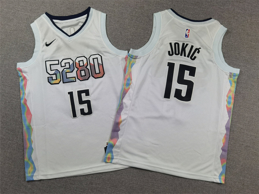 Youth Nikola Joki? Denver Nuggets #15 City Edition Embroidered  Jersey