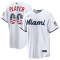 Custom Miami Marlins 2026 All-Star Edition Stars & Stripes Stadium Jersey - White