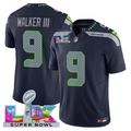 Kenneth Walker IIl #9 Seattle Seahawks Super Bowl LX Patch Game Jersey