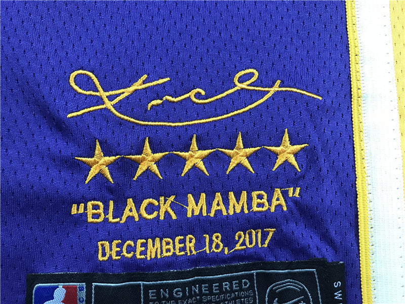 Kobe Bryant #24 Los Angeles Lakers Retirement Edition - Embroidered Jersey
