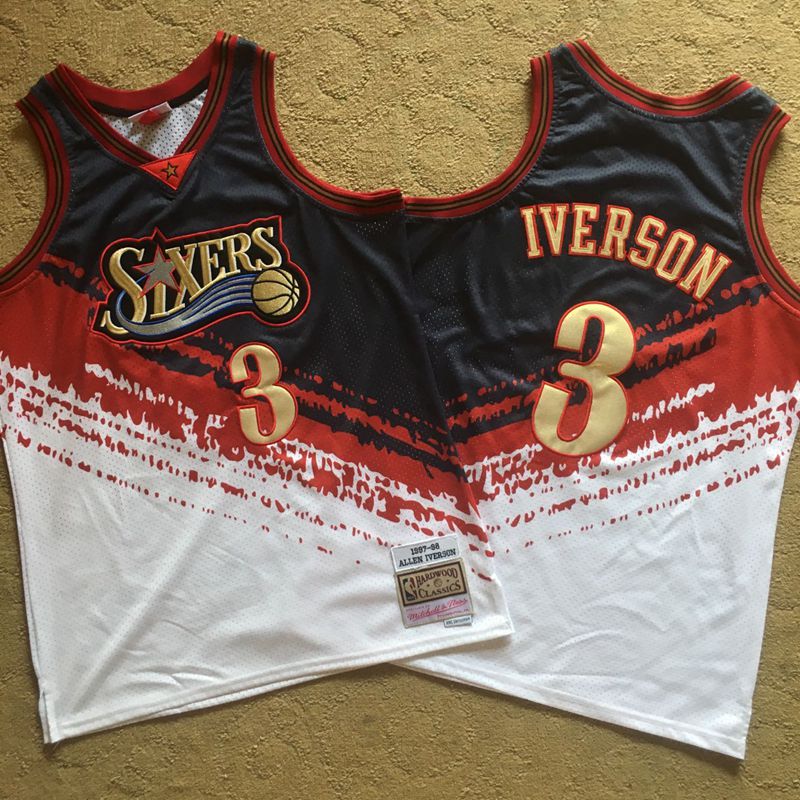 Allen Iverson Philadelphia 76ers 3 White MN