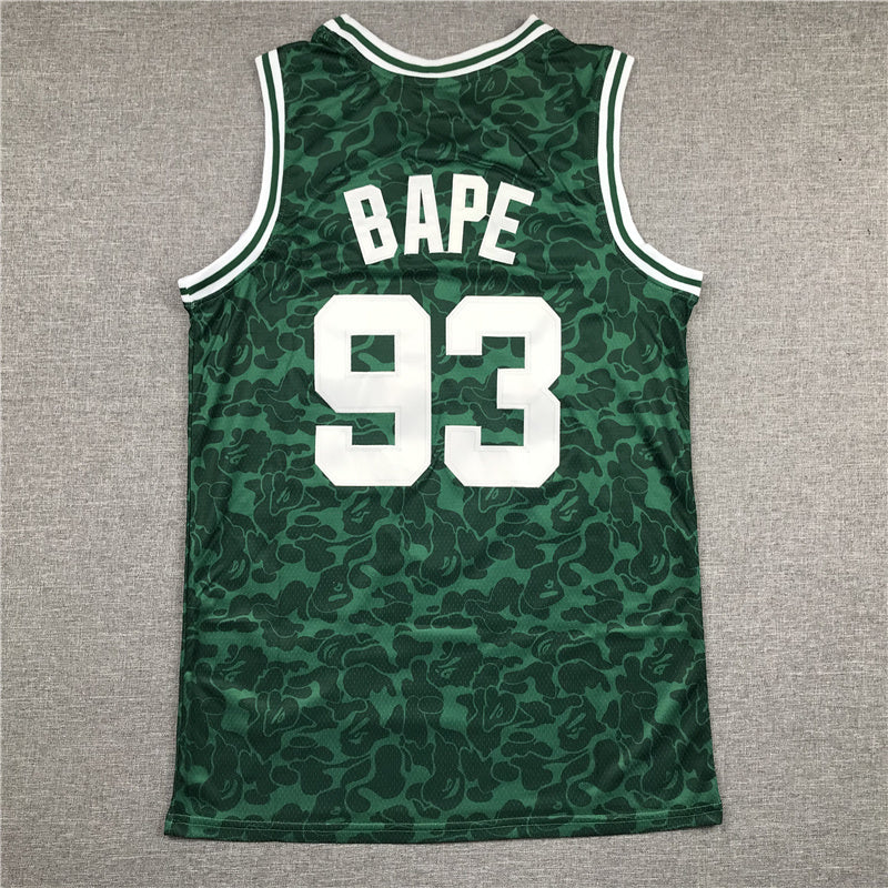 Boston Celtics BAPE #93 Throwback ！ Embroidered Jersey