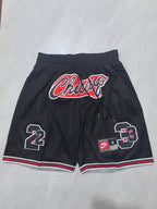 Chicago Bulls black waist pocket shorts