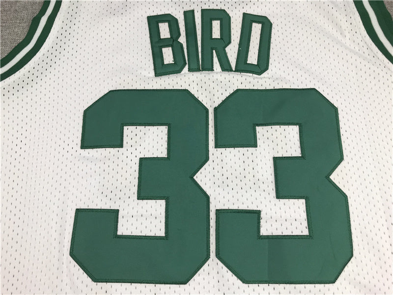 Boston Celtics Larry Bird #33 1985-86 Throwback ！ Embroidered Jersey