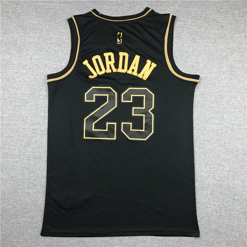 Chicago Bulls Michael Jordan #23 "Black & Gold" City Edition Swingman Jersey �C Embroidered