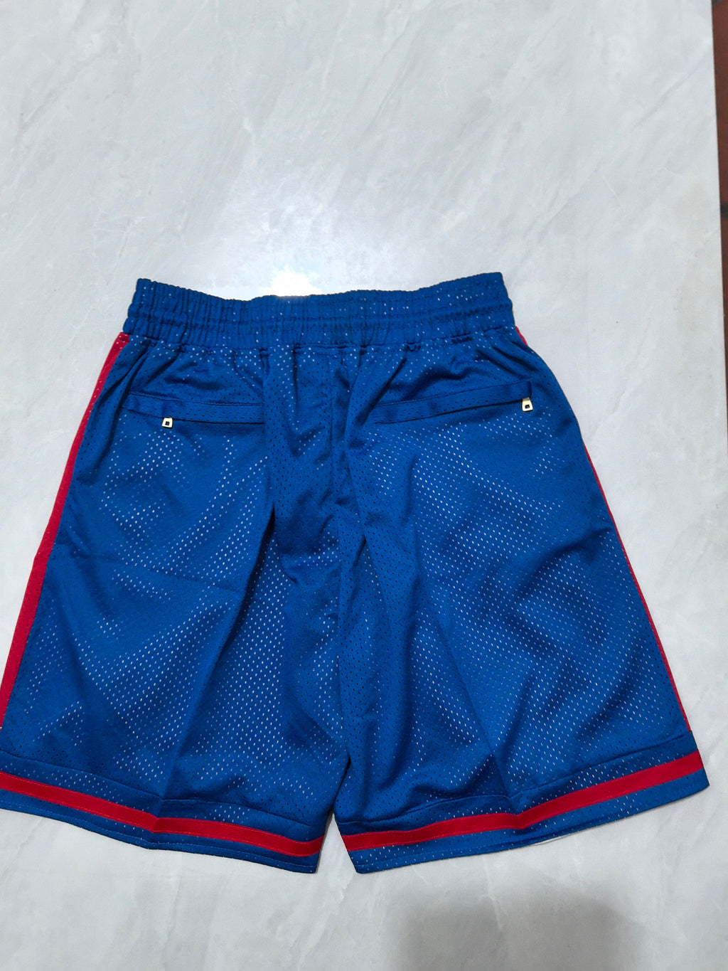 Detroit Pistons Blue Pocket Shorts