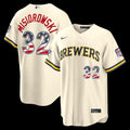 2026 All-Star Edition Stars & Stripes Milwaukee Brewers Jacob Misiorowski Stadium Jersey - Cream