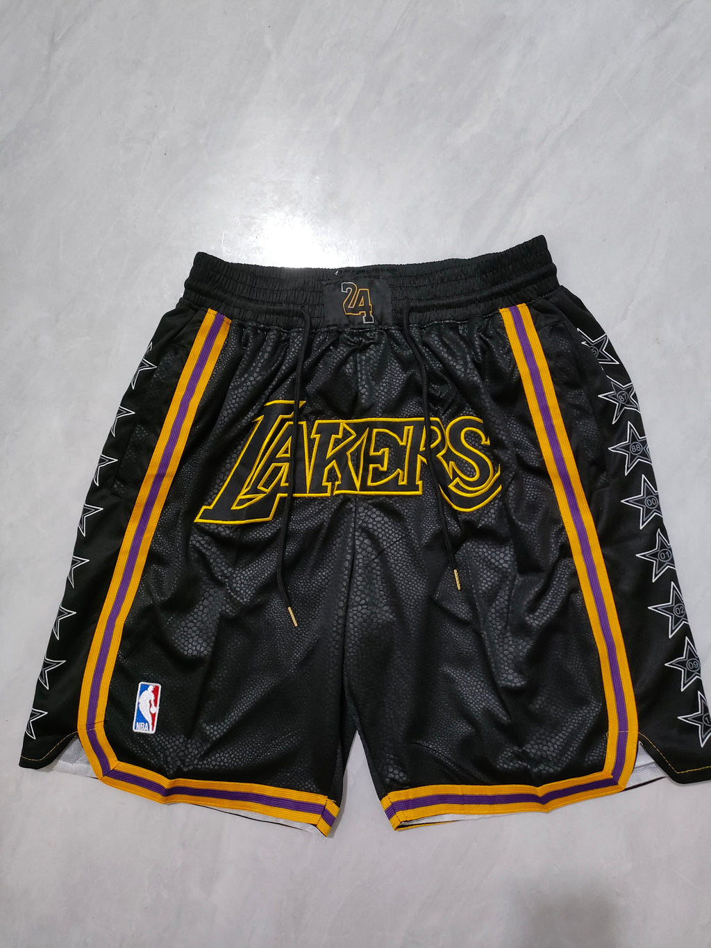 Los Angeles Lakers Black Snakeskin Pocket Shorts