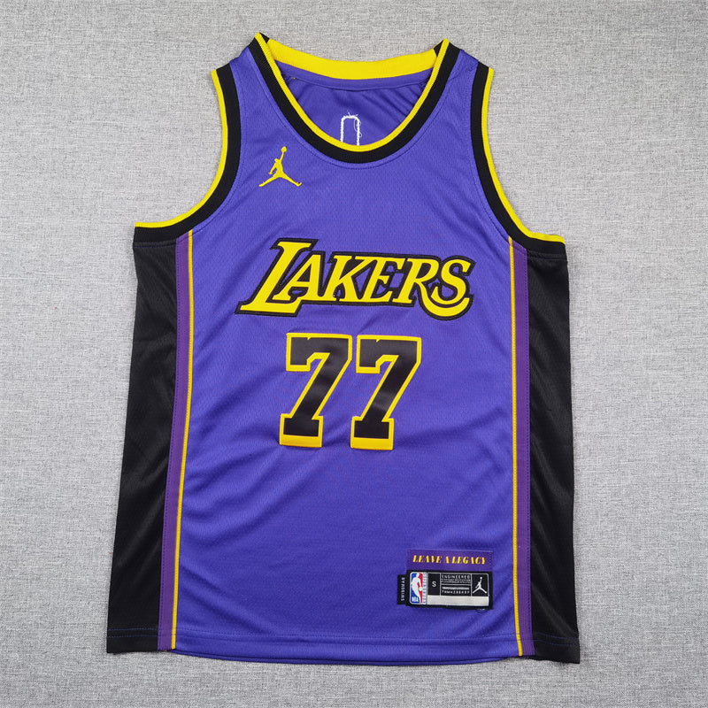 Youth Luka Don?i? Los Angeles Lakers #77 City Edition Embroidered  Jersey