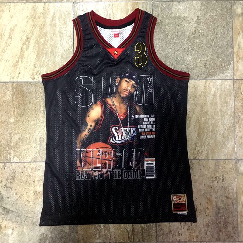 Allen Iverson Philadelphia 76ers 3 Black MN