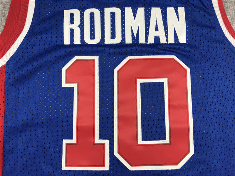 Detroit Pistons Dennis Rodman #10 1988/89 Throwback ！ Embroidered