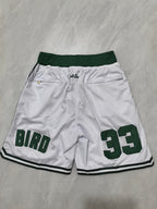 Boston Celtics White Retro Pocket Shorts
