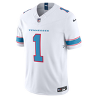 Cameron Ward #1 Tennessee Titans White Vapor F.U.S.E. Sewn Down Limited Jersey