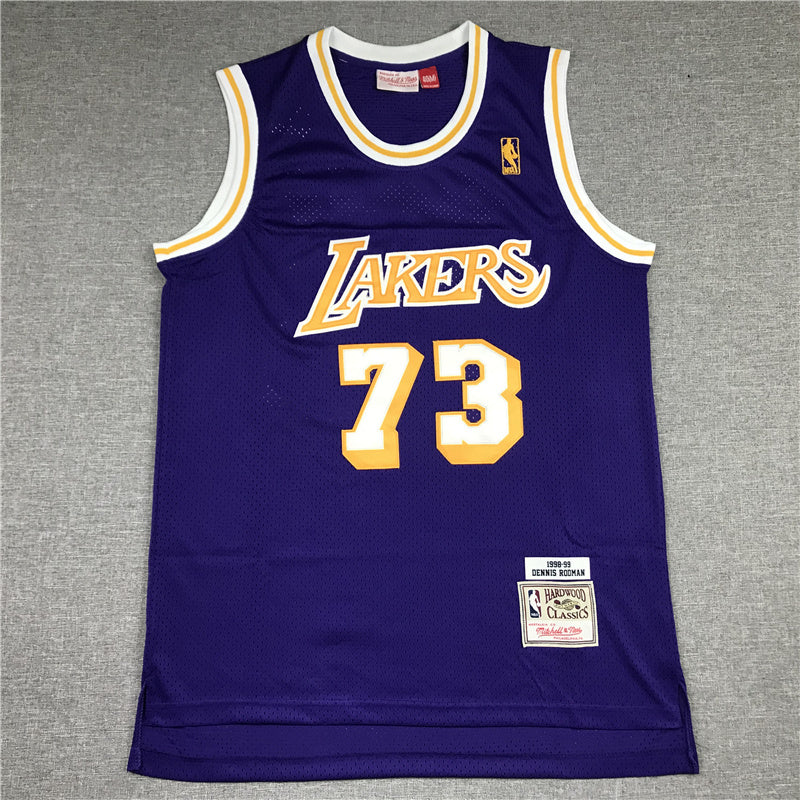 Dennis Rodman #73 Los Angeles Lakers 1998-99 Throwback Embroidered Jersey