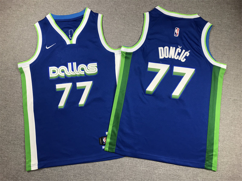Youth Luka Don?i? Dallas Mavericks #77 City Edition Embroidered  Jersey