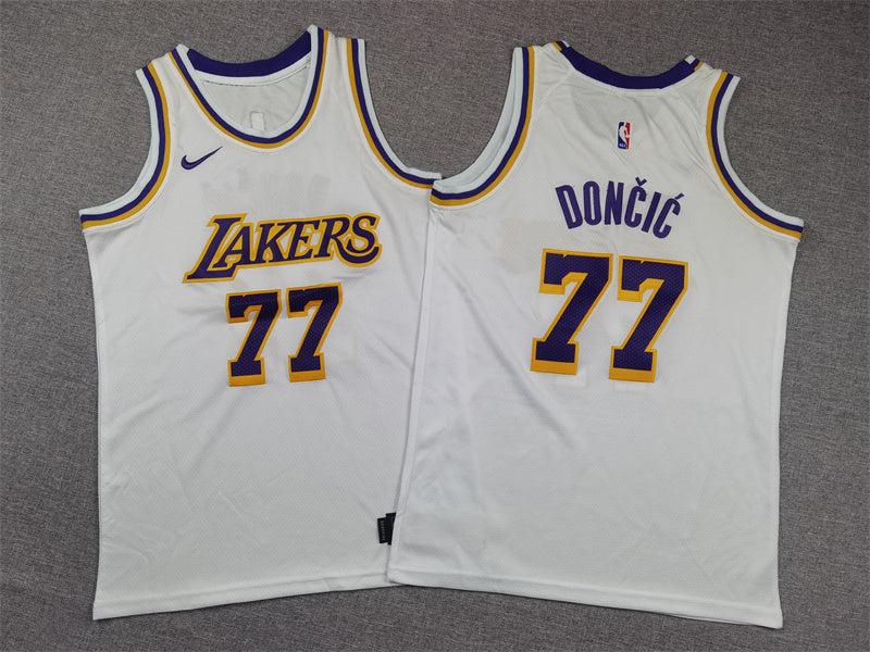 Youth Luka Don?i? Los Angeles Lakers #77 Embroidered  Jersey