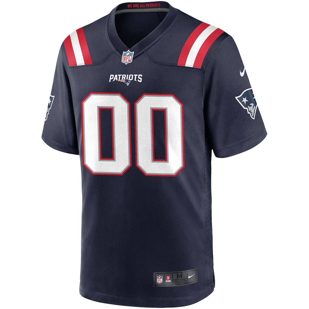 Custom New England Patriots Navy Game Jersey