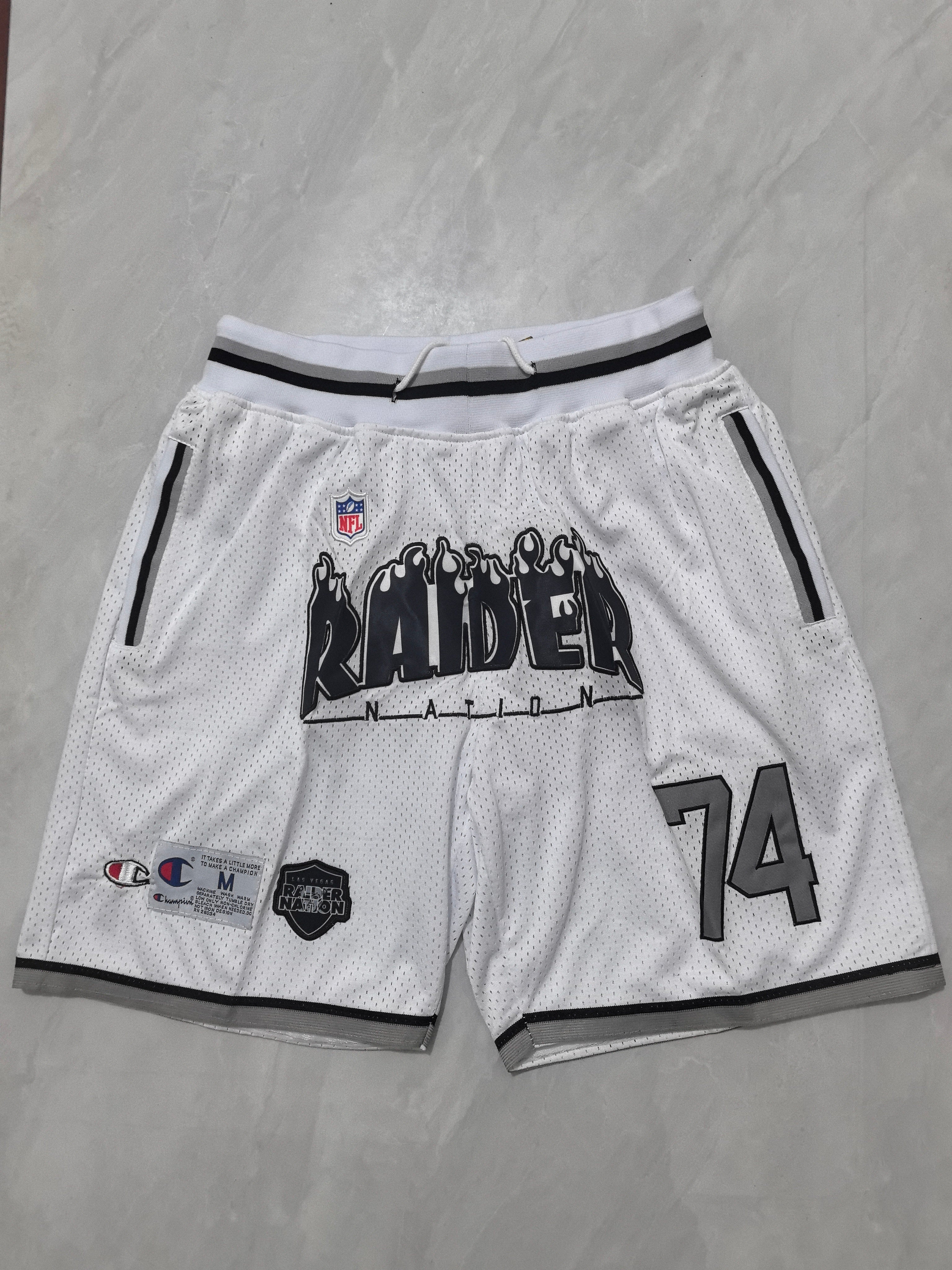 Las Vegas Raiders White Pocket Shorts