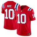 Drake Maye #10 New England Patriots Red Vapor F.U.S.E. Limited Jersey