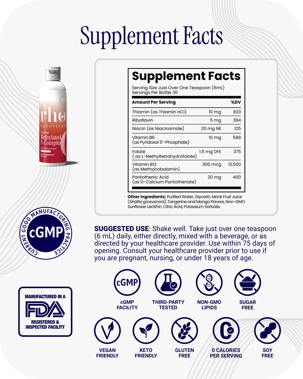 Liposomal Methylated B-Complex (6 Pack)