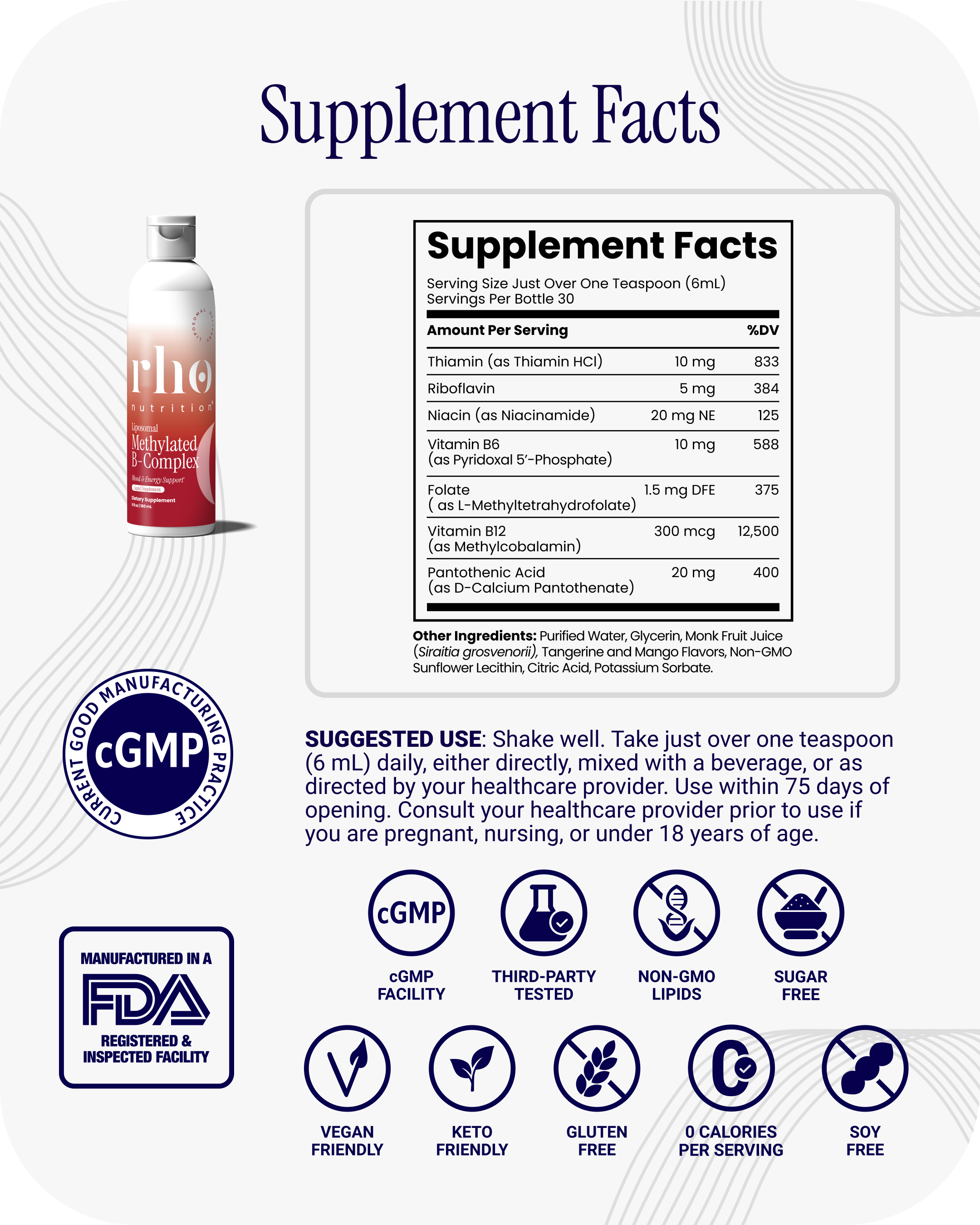 Liposomal Methylated B-Complex (6 Pack)