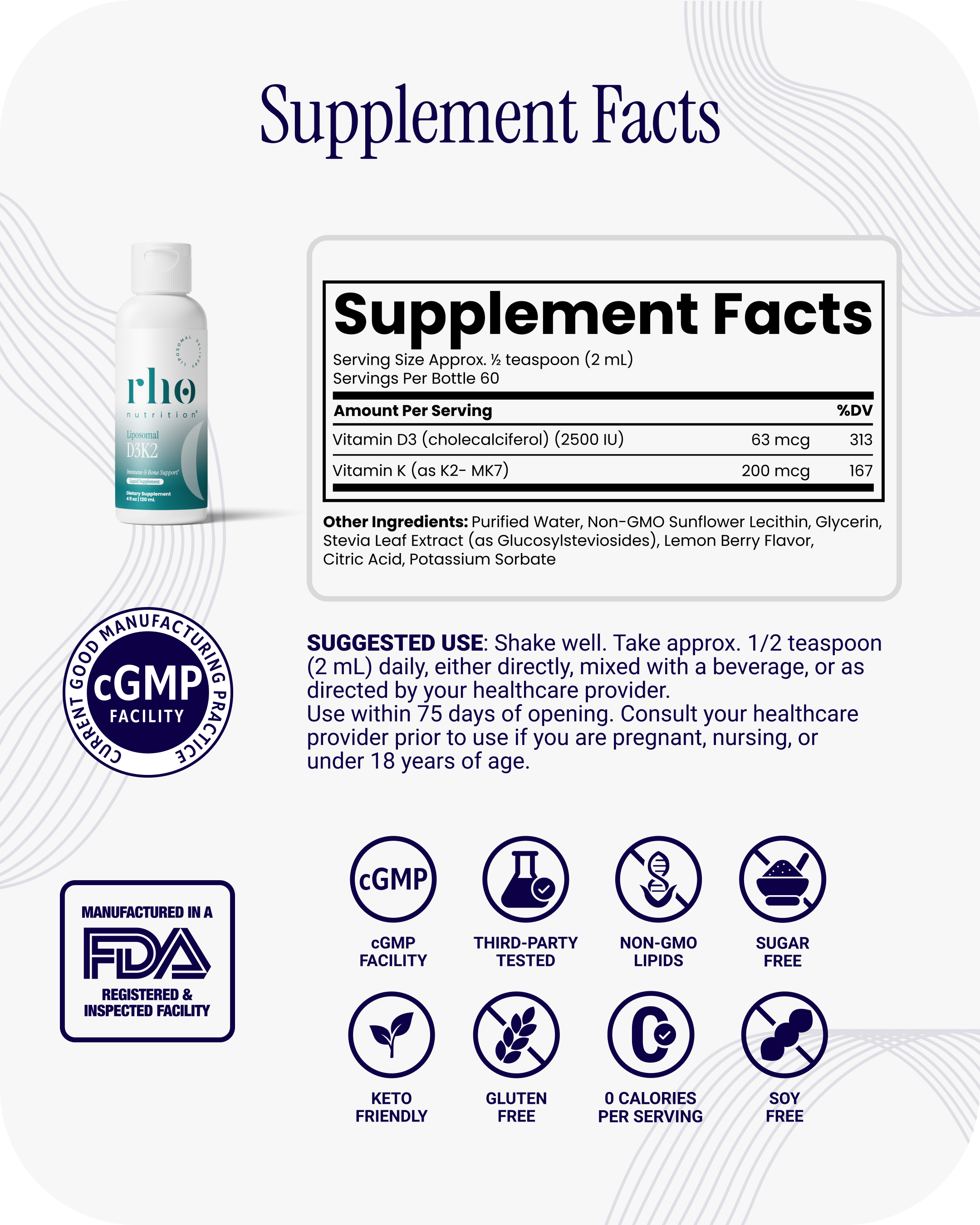 Liposomal D3K2 (3 Pack)