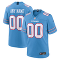 Custom Tennessee Titans Light Blue Game Jersey