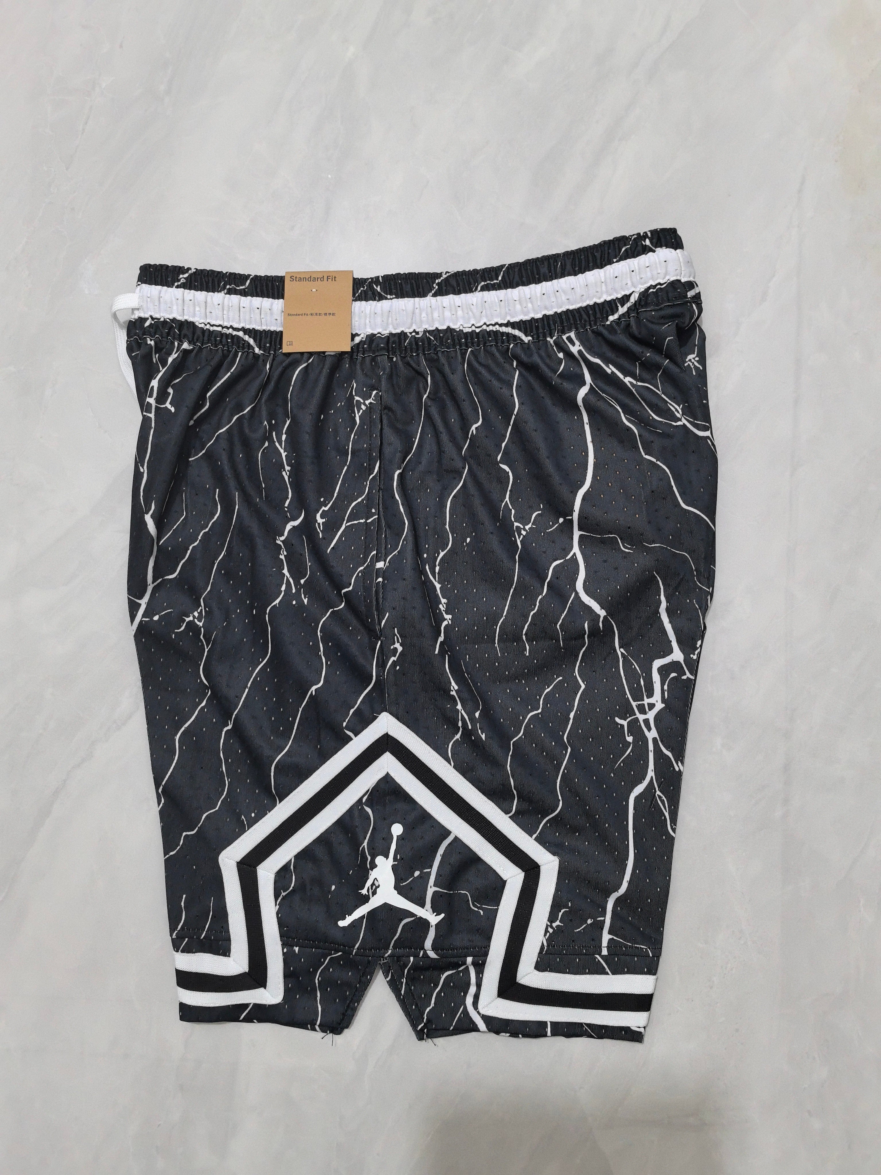 Jordan Black B-17 Cracked Print Shorts